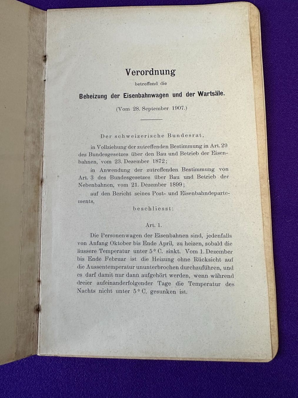 Documents: SBB, Uraltes SBB-Reglement (1904) – D'occasion à Zürich par Linthi1 1