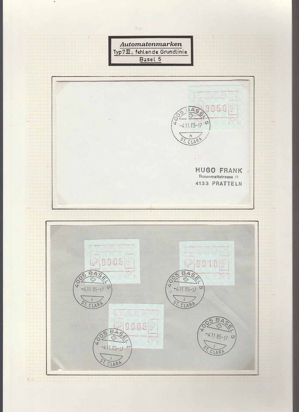 Alle Briefmarken: 7III fehlende Grundlinien – Gebraucht aus Oberglatt ZH von Wiedmi6