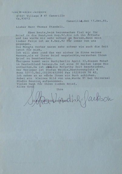 Autogramme: Ilka Windisch (1925-1998) Schauspielerin - Autogramm – Gebraucht aus Dietikon von cyranos.ch