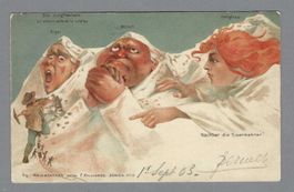 1903,  JUNGFRAU+ "EISENBAHNER!" BERGGESICHTER, KÜNSTLER-AK