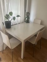 Tisch weiss 4 Stühle Metall, Esszimmer/Küche, Sommer Angebot