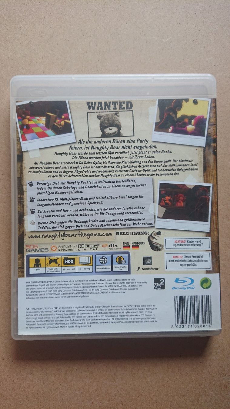 Spiele: Naughty Bear PS3  – Gebraucht aus Chur von FreakofRarity 1