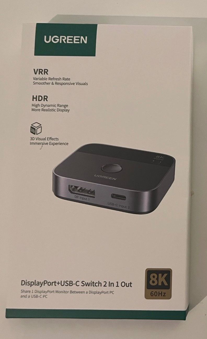 Ugreen Unità & Adattatore: UGREEN - DisplayPort+USB-C Switch 2 In 1 Out – Nuovo e nell'imballaggio originale da Zürich venduto da mar_66t5