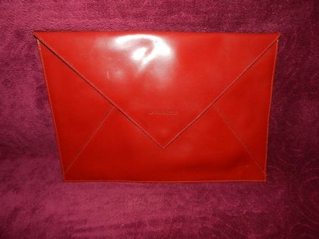 Vintage LA BAGAGERIE Rote Klatsch Vintage Original aus Leder