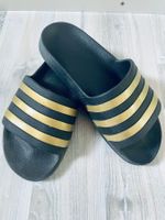 Adidas ADILETTE AQUA - Badesandale -  black gold Grösse 38