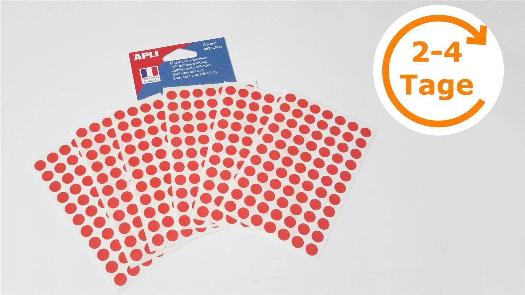 Sticker: Markierungspunkte, rot, 8mm, 462 Stück – Nuovo e nell'imballaggio originale da St. Gallen venduto da cointec