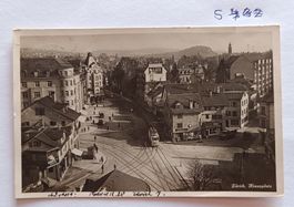 Ansichtskarte Zürich Kreuzplatz gelaufen 1929