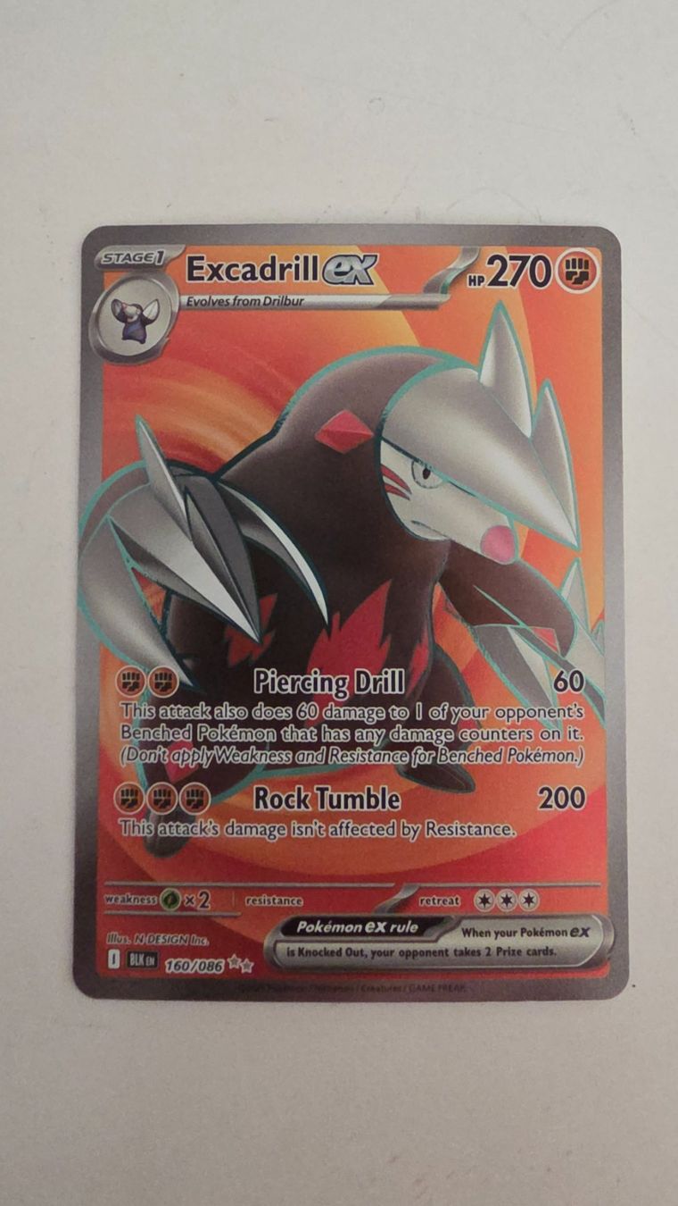 Pokémon Carte collezionabili: Excadrill EX - 160/086 - Black Bolt - Full Art – Nuovo (secondo la descrizione) da Richterswil venduto da Goennjamin90