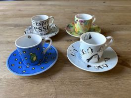 Konitz Espressotassensets, 4 verschiedene Modelle