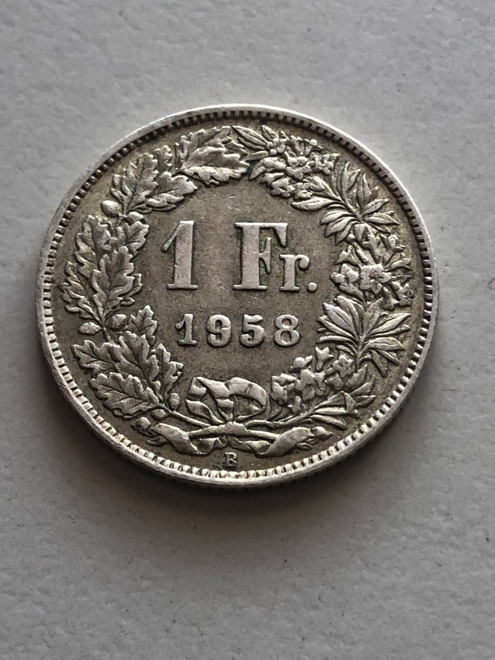 Alle Münzen: 1 Fr. 1958 – Gebraucht aus Schötz von Odpa