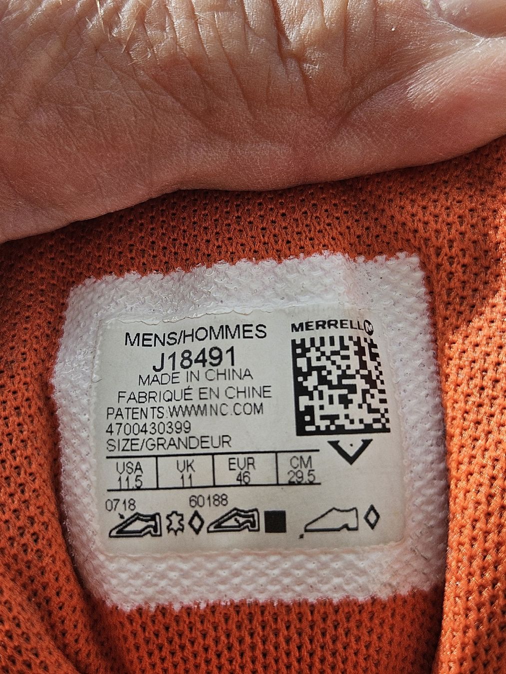 Merrell Scarpe da uomo: Merrell Herren Wanderschuhe Gr.46 Schwarz-Orange – Usato da Neftenbach venduto da Wummwila 3