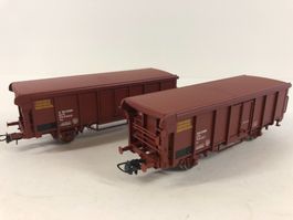 Roco H0 6600082 2-tlg. Set: Rolldachwagen, FS