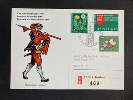 Schweiz 1960 R-Karte Tag der Briefmarke Bern PJ/PP