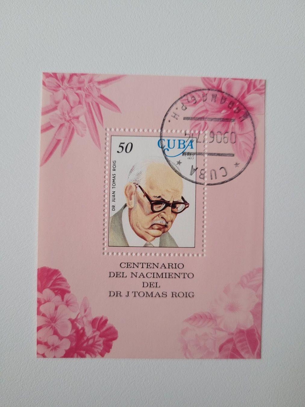Alle Briefmarken: Block Kuba Dr. J. Tomas Roig – Gebraucht aus Inwil von Flower2325