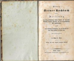 Berner Kochbuch 1840 von Julie Elisabeth Rytz-Dick