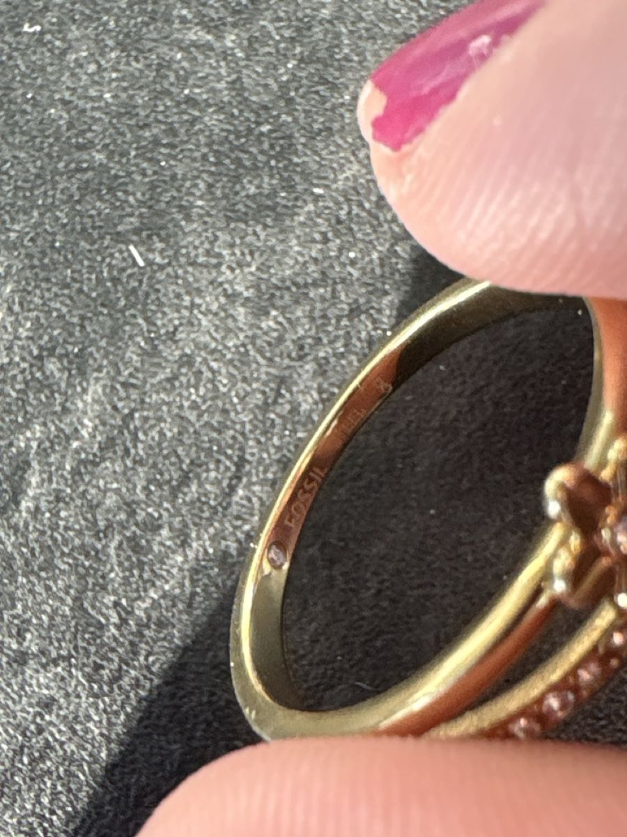 Fossil Anelli: Fossil Damenring, goldfarben mit Blümchen - Grösse 56 – Nuovo (secondo la descrizione) da Volketswil venduto da Jenni1996 4
