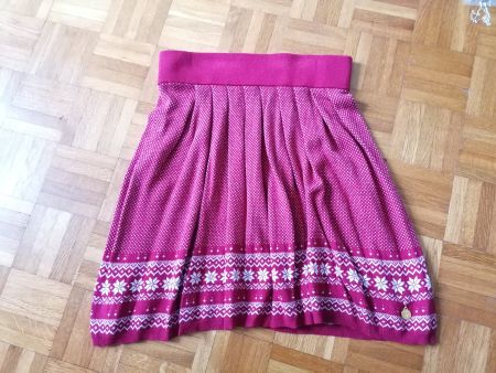 Alprausch Rock Strickrock S rot weiss Norweger