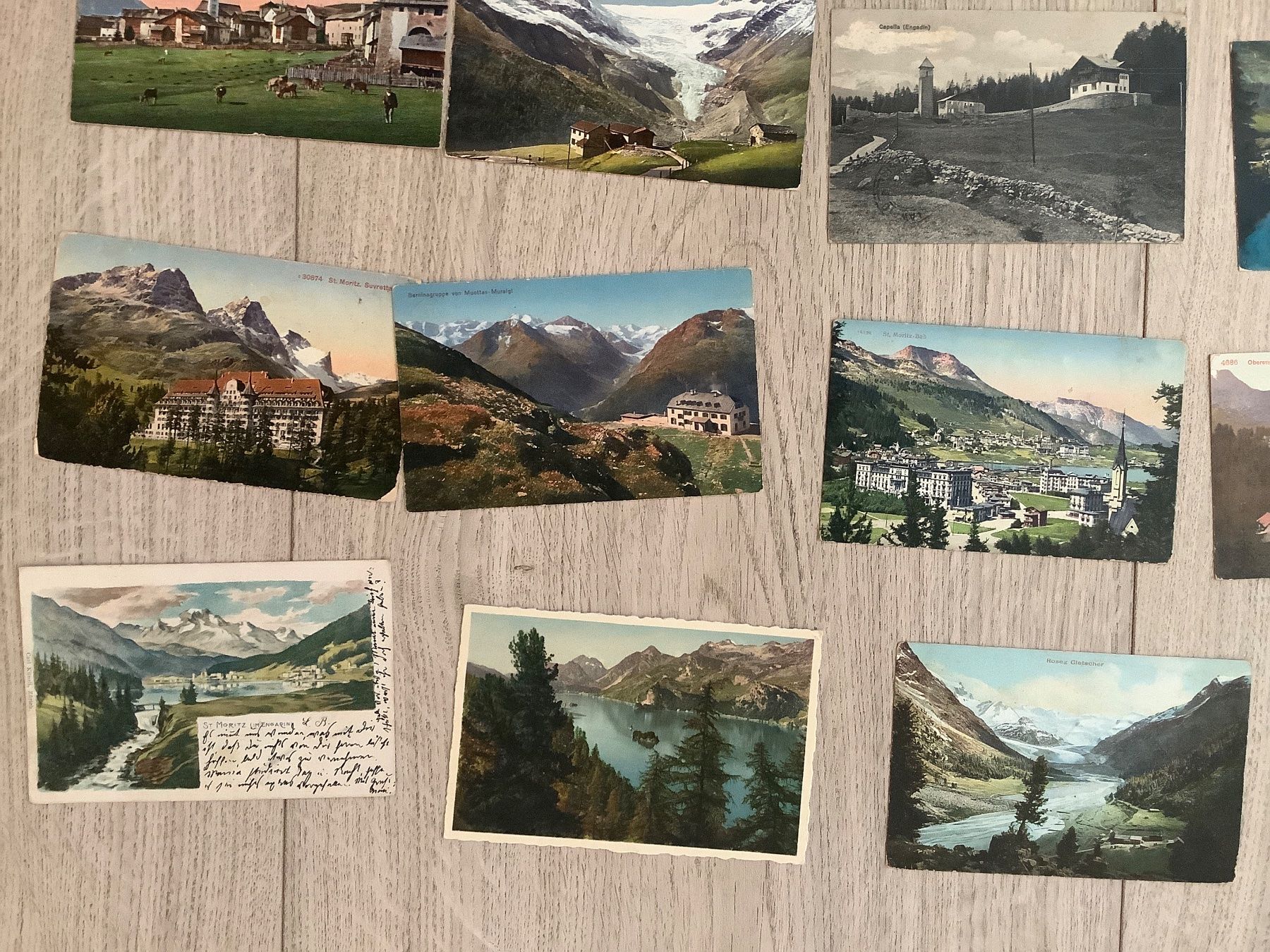 Cartoline postali: 24 alte, gelaufene Ansichtskarten Bündnerland ab 1906 – Usato da St. Gallen venduto da herbrig2 2