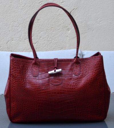 Longchamp Croco-Embossed Roseau Tasche / sac