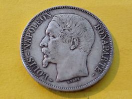 Frankreich 5 Francs "Louis Napoleon Bonaparte" 1852 A Silber