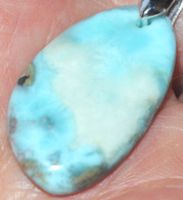 Anhänger L-4226 – Larimar Cabochon 31X18mm