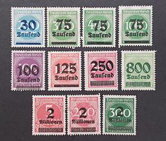1923 Deutsches Reich Inflationsmarken