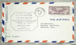 TR102 Enveloppe + Timbre USA 1930 Theme Aviation