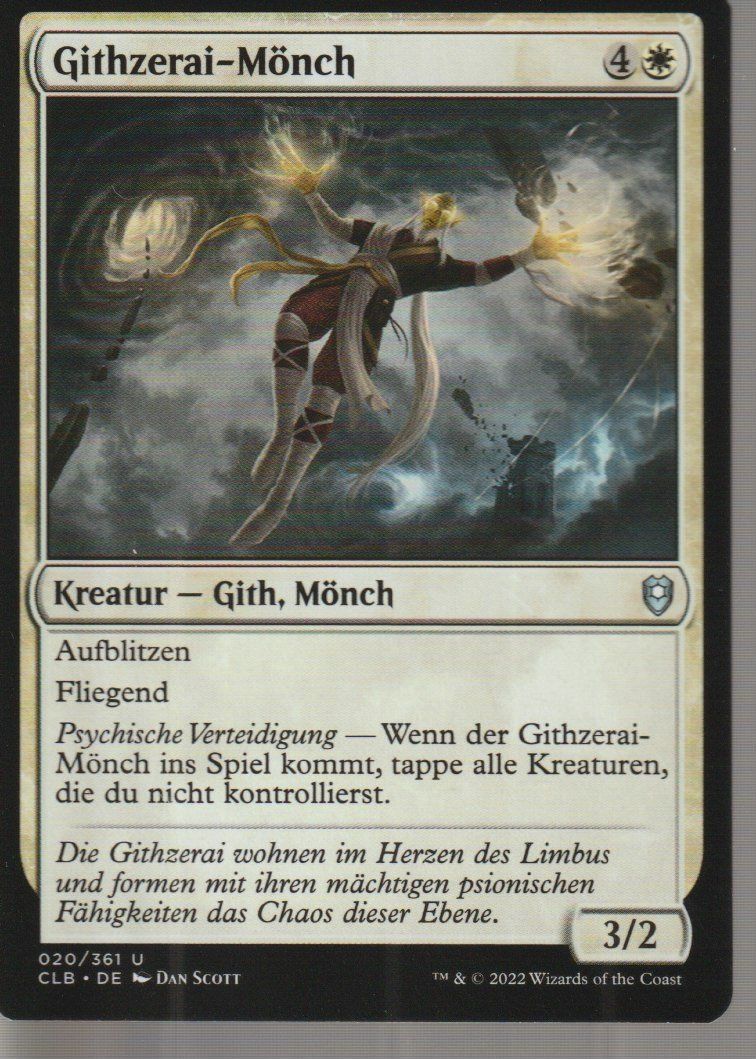 Magic The Gathering Sammelbilder & Trading cards: TCG Magic The Gathering MTG CLB  020 Githzerai-Mönch – Neu (gemäss Beschreibung) aus Vezia von Aquarius_Age