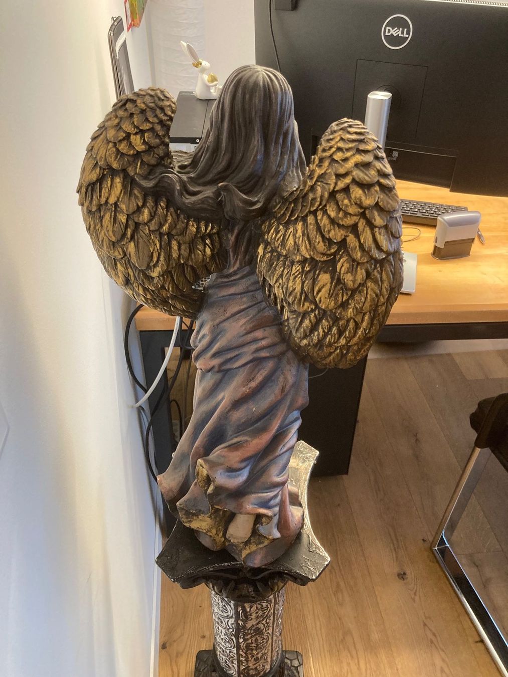 Statuette: Grosse Engelsfigur mit Taube - dekorative Statue ! – Usato da Gams venduto da birgitLeo 1