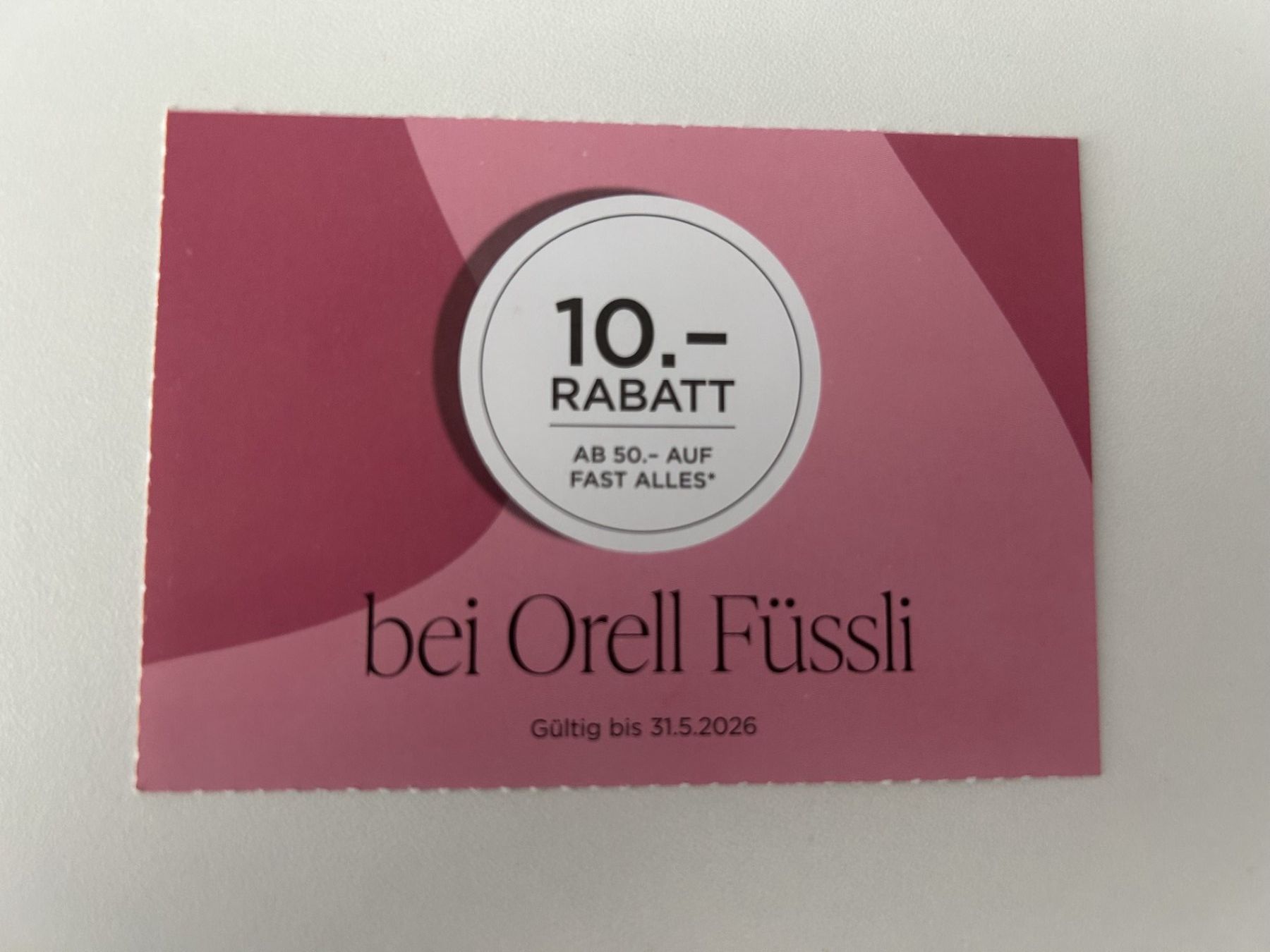 Buoni: Orell Füssli 10.- Rabatt-Gutschein – Nuovo e nell'imballaggio originale da Burgdorf venduto da MCSchweizer88