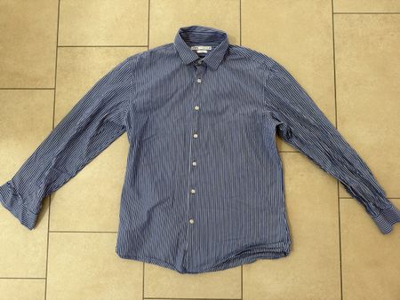 Zara Herrenhemd, Grösse XL, Blau/Weiss gestreift, Top!