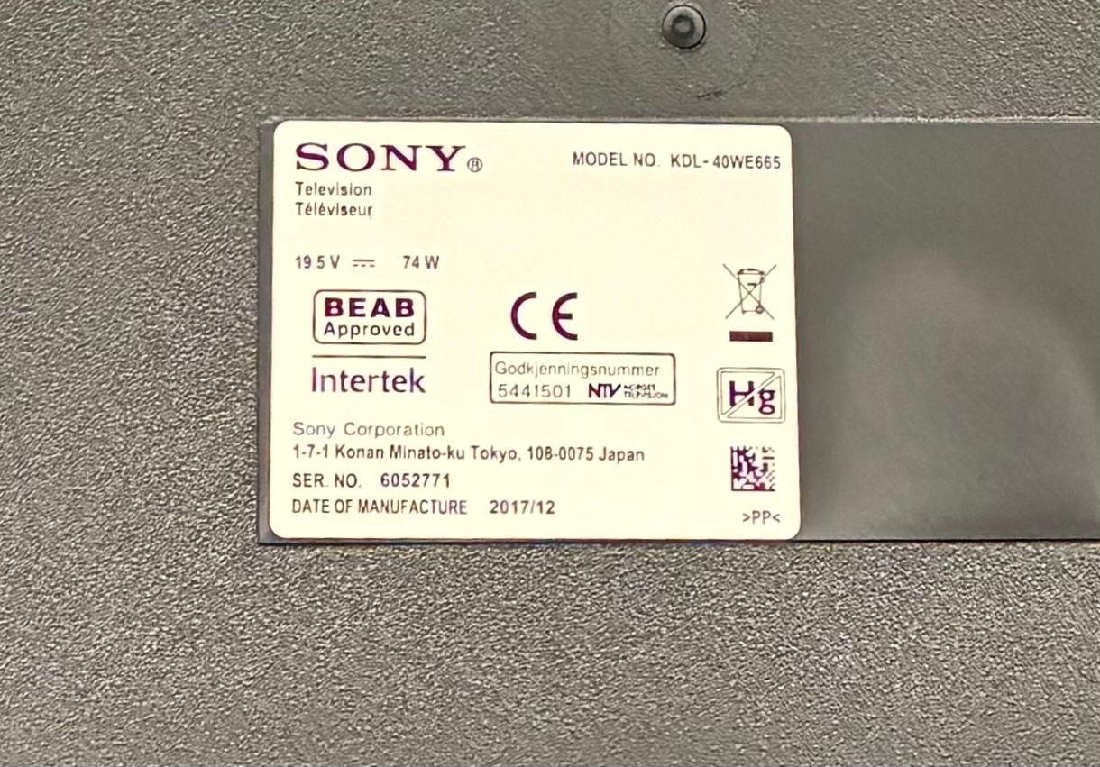 Sony Fernseher: SONY TV KDL-40WE665 – Neu (gemäss Beschreibung) aus Oberburg von Gammiji 1