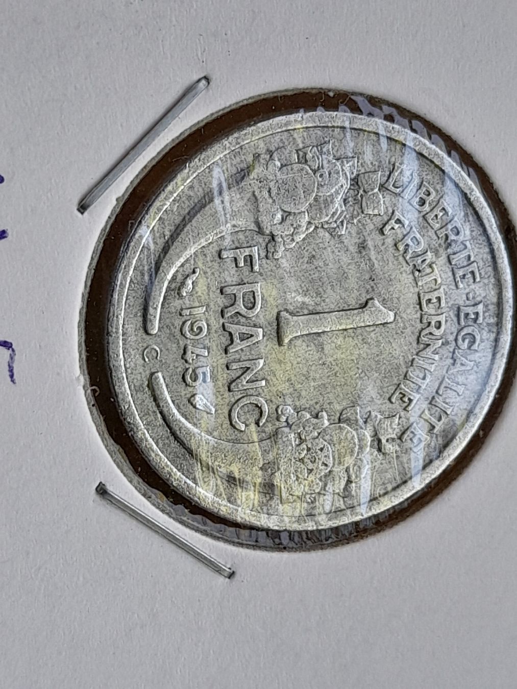 Tutti le monete: 1 Francs 1945 c Alu Frankreich  – Usato da Basel venduto da Basel_20 5