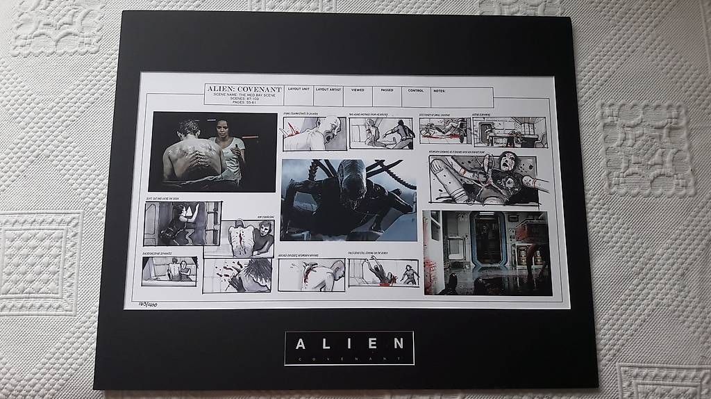 Poster & Bilder: Storyboard Alien Covenant. Limitierte Auflage – Neu (gemäss Beschreibung) aus Belp von Yvi76
