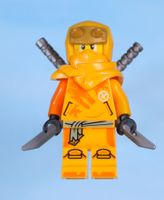 LEGO Minifigur Arin - Shirt with Orange Dragon, Hood with Ho
