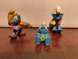3 Schleich Schlümpfe vintage