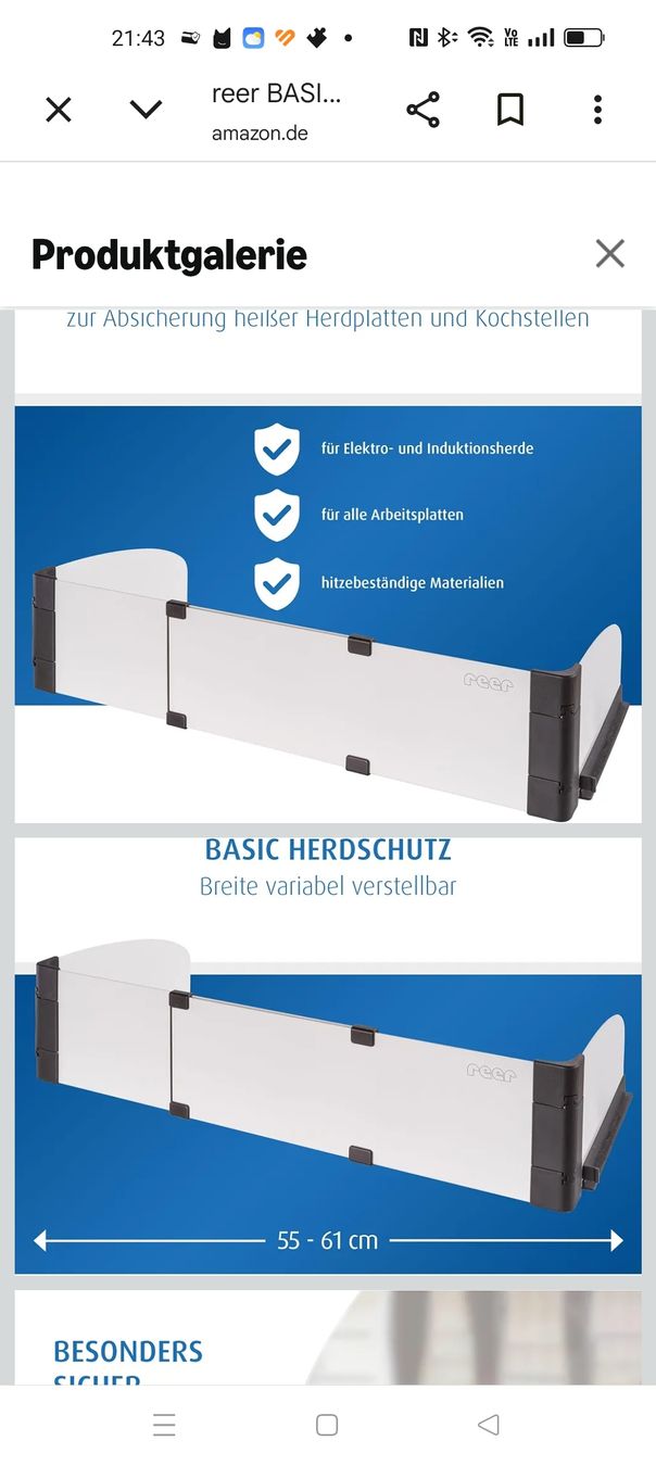 Komplettküchen: Reer Herdschutz  – Gebraucht aus Rickenbach Sulz von Alee13 2