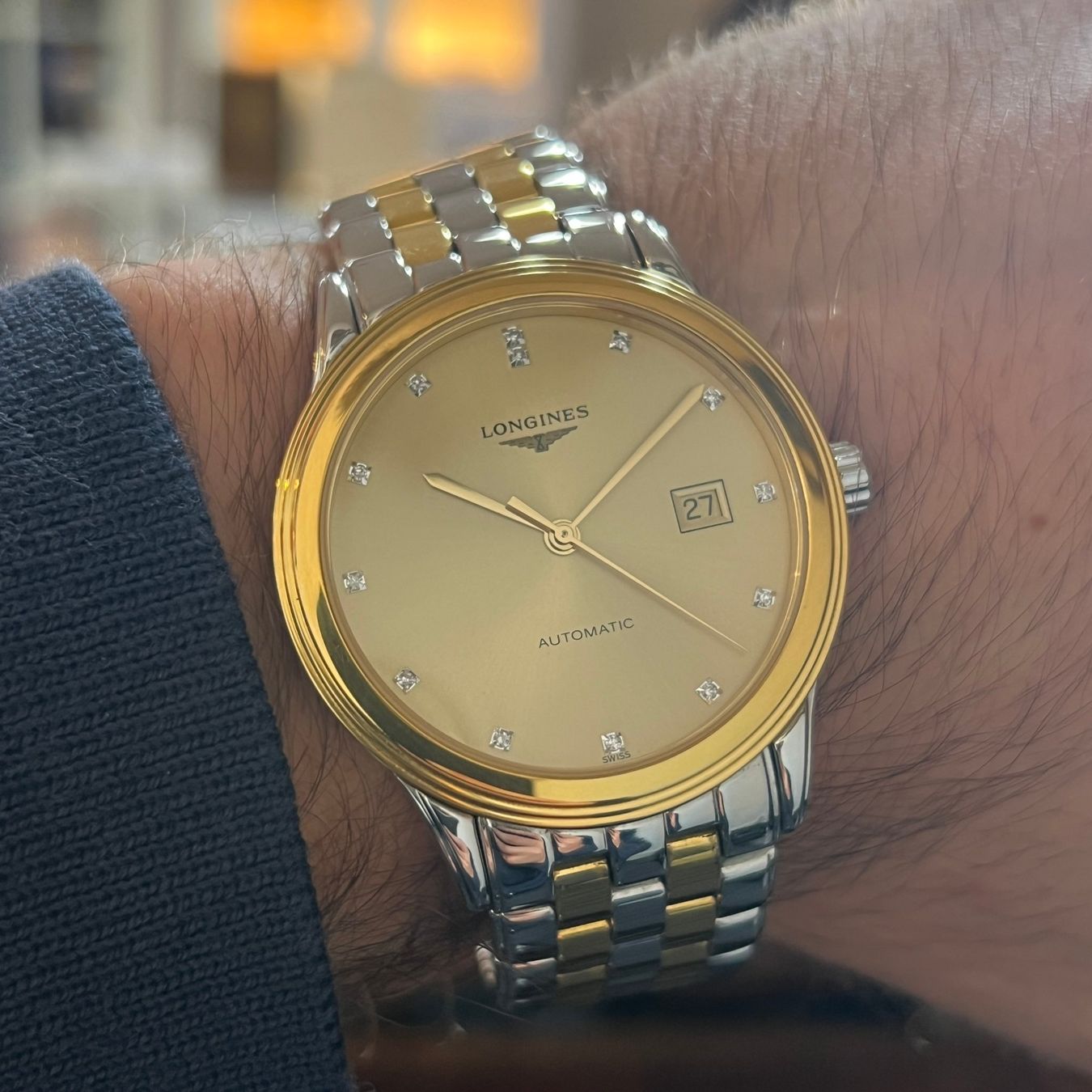 Longines Montres: FLASH SALE Longines Flagship Two-Tone Diamond Index L4.984.3 – D'occasion à Carouge GE par Watchaser 3