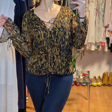 Bluse Gr. 40/L mit Schnürung