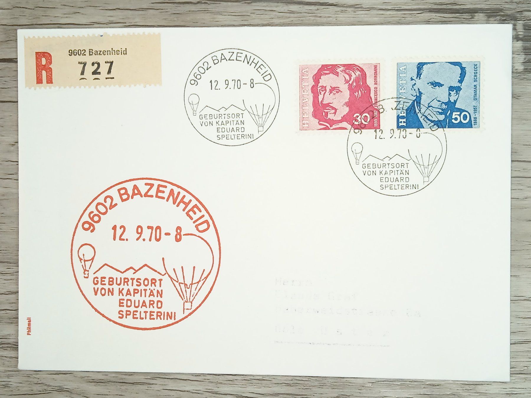 Tutti i francobolli: TR17 Enveloppe + Timbre Suisse 1970 – Usato da Cousset venduto da Patrick_Collections