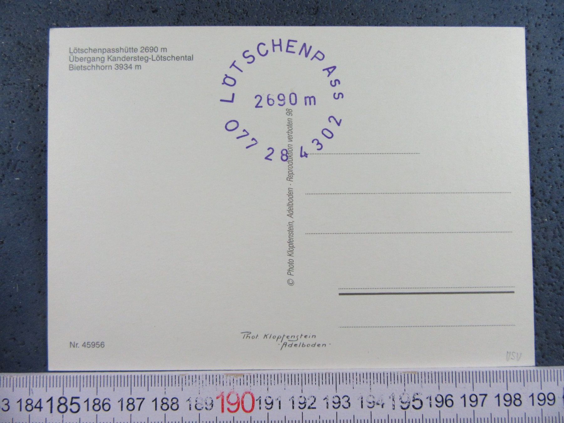 Cartoline postali: LÖTSCHEN-PAA-HÜTTE VS AK – Usato da Ettingen venduto da Hausi4711 1