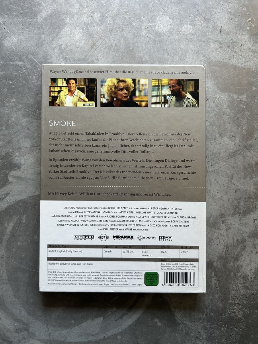 Tous les DVDs: Smoke - Arthaus DVD Collection - Wayne Wang – D'occasion à Winterthur par lenolson 1