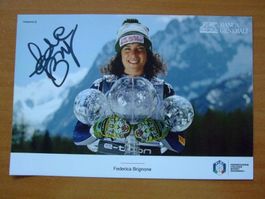 FEDERICA BRIGNONE (ITA) AUTOGRAMMKARTE