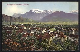 AK Ragaz, Panorama mit Falknis, 1913
