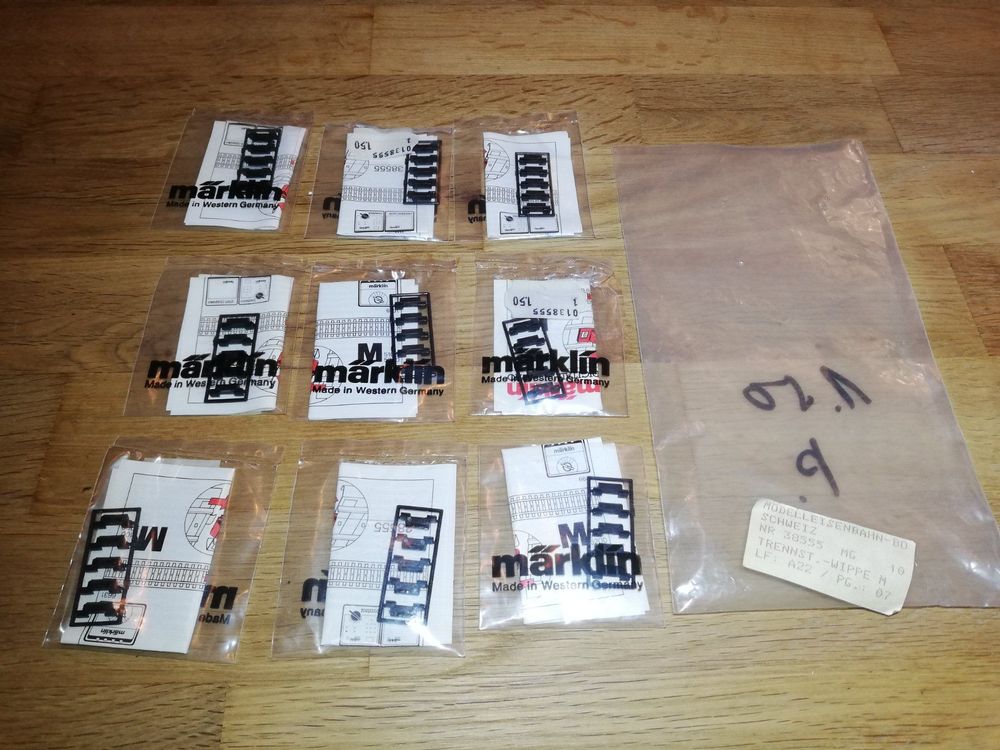 9x Märklin 38555 Wippe M-Gleis H0 Neu (Neu und originalverpackt) in