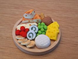 Handmade Käseplatte 4cm für Puppenhaus