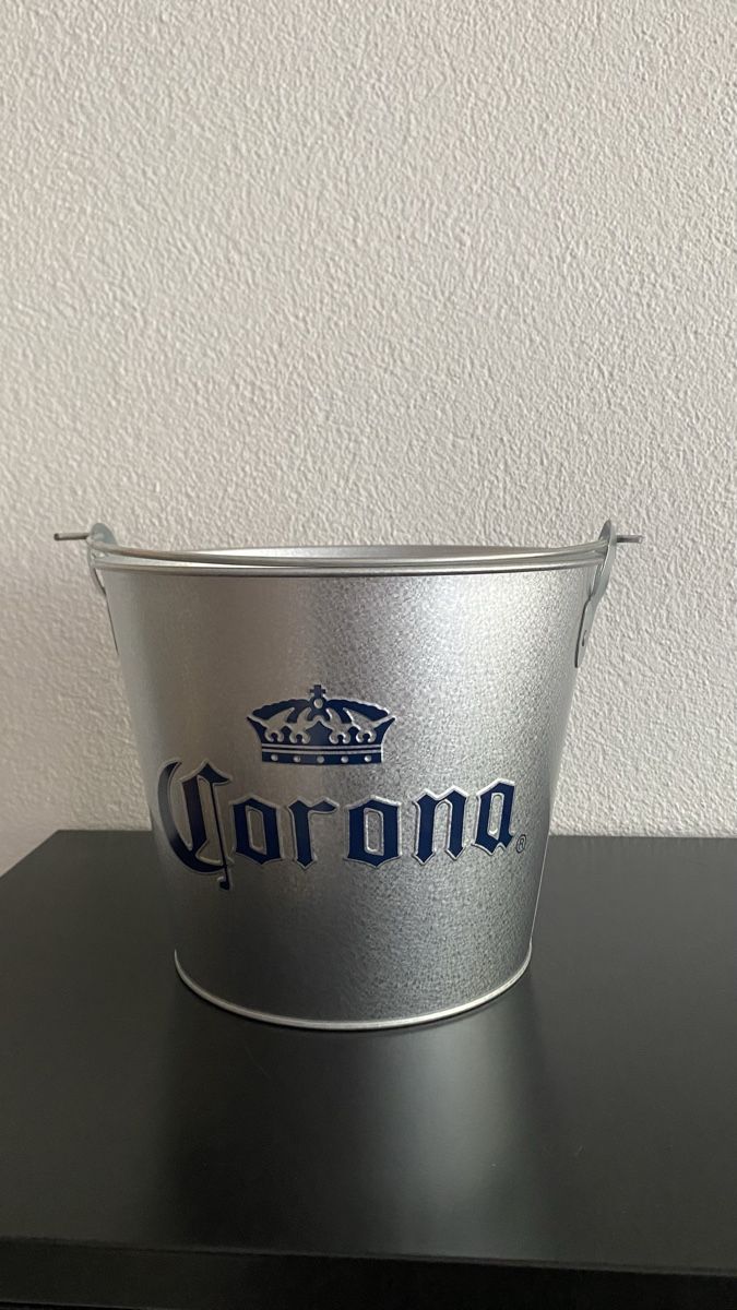 Sonstiges für Haushalt & Wohnen: Corona Eiskübel Metall silberfarben Eimer metallisch Bier – Neu und originalverpackt aus Hochwald von _biene_ 4