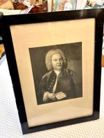 💚ANTIKES J.S BACH FOTOGRAVUR BIEDERMEIER RAHMEN🇨🇭SAMMLUNG