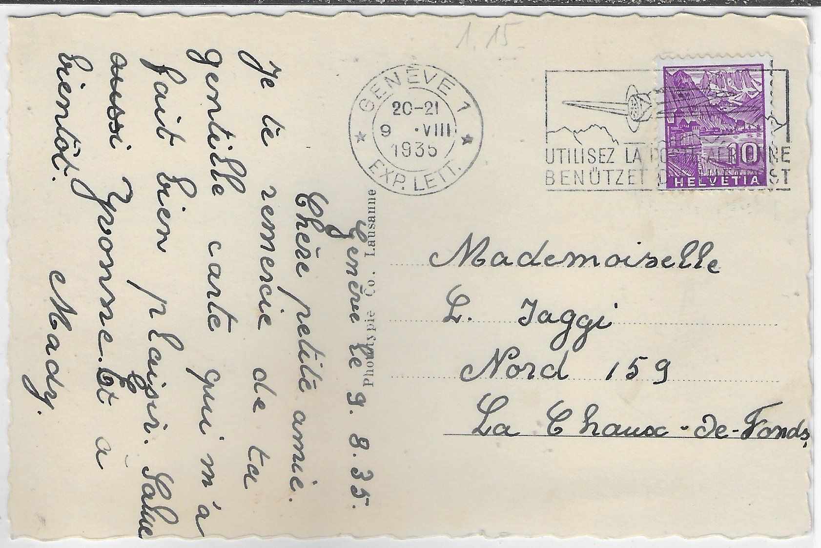 Cartoline postali: Geneve - Quai et Pont du Mt. Blanc – Usato da Ettingen venduto da Kartenplanet 1