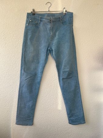 🌸 Hellblaue Sommerjeans Gr. 42 mit Blumenmuster    👖
